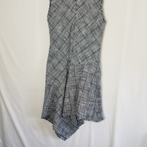 Fringe tweed Taylor sleeveless Asymmetrical dress size 10 (303) - Picture 6 of 11